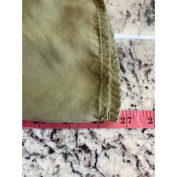 Chicos Womens ButtonUp Shirt Small Size 0 Olive Green Front Pockets Cabincore - Picture 8 of 8